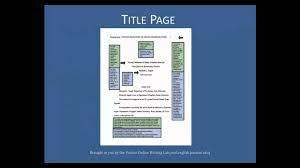 Generate references bibliographies in text citations and title pages quickly and accurately. Purdue Owl Apa Formatting The Basics Youtube