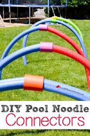 Diy Pool Noodle Connectors For Fun Outdoor Play This Summer Diy Pool Kids Obstacle Course Pool Noodles