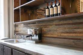 Design Fixation Unusual Backsplashes Rustic Kitchen Backsplash Wood Backsplash Rustic Kitchen