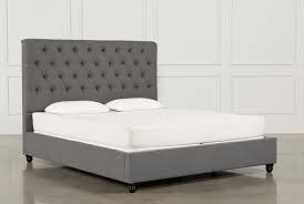 Upholstered platform king bedroom set. Leighton Eastern King Upholstered Platform Bed Living Spaces