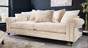 Complete your living room with this beautiful sofa from allen + roth. 4 Seater Scatter Back Sofa Romance Collection Fabb Furniture