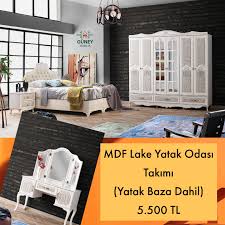 Super Kampanya 100 Mdf Lake Takim Yatak Baza Dahil 5 500 Tl Genislik 235 Yukseklik 220 Derinlik 60 Cm Yatak Baza Olcus Mobilya Yatak Odasi Takimi Yatak