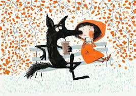 Assis Sur Un Banc Artist Monika Egri Le Petit Chaperon Rouge Image A Dessiner Personnages Modernes Disney