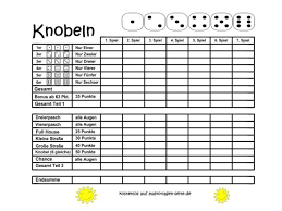 Kniffel vorlage zum ausdrucken (pdf) kniffel vorlage spielplan (excel) andere kniffel varianten, kniffel zubehör & ähnliche gesellschaftsspiele. Knobeln Spielregeln Und Spielbogen Kostenlos Herunterladen Und Spielen