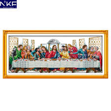 Cross stitching is one of the oldest and most widely spread embroidering techniques. Nkf The Last Supper Figure Style Religious Cross Stitch Patterns Free Counted Needlework Embroidery Kit For Home Decoration Counted Cross Stitch Kits Cross Stitch Kitsstitching Kit Cross Stitch Aliexpress