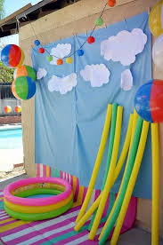 40 Affordable And Creative Hawaiian Party Decoration Ideas Bored Art Pool Party Kids Pool Party Decorations Beach Birthday Party
