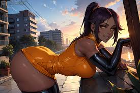 Watching the sunset with Yoruichi - Rule 34 AI Art