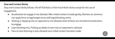 Stop and Contact rules question : r/rollerderby