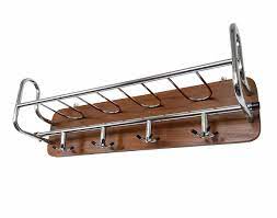Flip is a modern yet functional, wall mounted coat rack with ample hanging space where you need it most. Mid Century Wall Coat Rack In Teak Chrome Plated Metal Scandinavia 1960s 150504