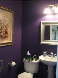 Purple bathroom paint color ideas. 38 Powder Room Design Ideas Photos Powder Room Design Bathroom Decor Colors Purple Bathrooms