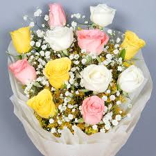 What does this flower carnation, yellow you have disappointed me; Send A Bunch Of Serene White Pink Yellow Rose Bouquet Flower Online Price Rs 599 Floweraura