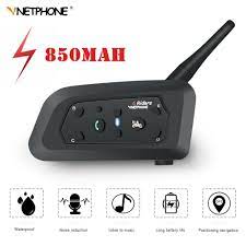Vnetphone V6 Intercom Helmet Inalambrico Bluetooth Motorcycle Speaker Intercomunicador 850mah 6 Riders Ip65 Mp3 Gps Promotion Hats For Women Headphone Accessories Helmet