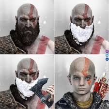 Kratos Shaves His Beard God Of War Know Your Meme The kratos skin is a fortnite cosmetic that can be used by your character in the game! kratos shaves his beard god of war