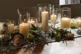 Beautiful Candle Centerpieces For Your Thanksgiving Table Dining Table Candles Dining Table Candle Centerpiece Thanksgiving Table Centerpieces