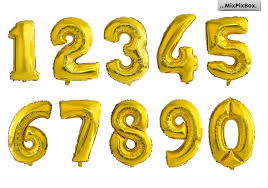 The number balloons' metallic gold finish only adds to their versatility. Silver Gold Number Balloons Overlays Design Cuts