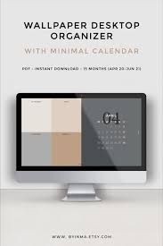 Desktop Wallpaper Calendar Organizer Minimalist Calendar Etsy In 2020 Desktop Wallpaper Calendar Desktop Wallpaper Desktop Organization