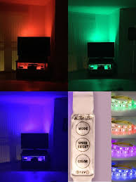 Gng 50cm 19 7in Rgb Led Strip Lights Tv Background Lighting Kit Red Gr