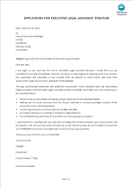 Executive Legal Assistant Cover Letter Templates At Allbusinesstemplates Com
