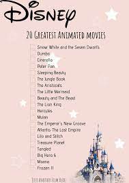 20 Greatest Disney Animated Movies Disney Animated Movies Disney Movie Marathon Disney Movies To Watch