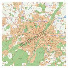 Stadtplan Munchen Mit Postleitzahlen 100 X 100cm