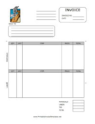 Home Repair Invoice Template Printable Invoice Invoice Template Invoice Template Word