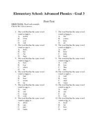 Elementary School Advanced Phonics Goal 3 Worksheet Lesson Planet Phonics Worksheets Phonics Worksheets