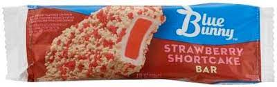 Strawberry center in vanilla frozen dairy dessert coated with cake crunch. Blue Bunny Strawberry Shortcake Bar 4 Oz Nutrition Information Innit