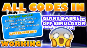 When you redeem this code you will earn 25k gold All Codes In Revamp Giant Dance Off Simulator Roblox 10 Codes