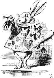Original White Rabbit Illustration Wit Konijn Poster Artwork