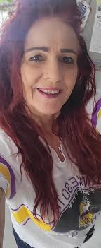 Me and my daughter at megacon....mariner and boimler...her idea... can't  make out the purple hair due to the grey hairs...lol