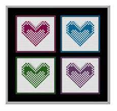 This pdf/jpegs counted cross stitch pattern available for instant download. Free Heart Cross Stitch Printable Patterns