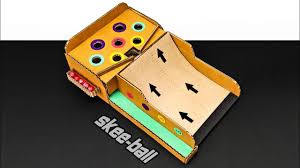 The skee ball machine is a wonderful thing. How To Make Skee Ball Marble Game From Cardboard Diy At Home Youtube