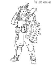Apex Legends Coloring Pages Print And Color Com Coloring Pages Legend Drawing Character Sketch