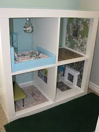 Barbie Doll House For When I Have A Girl Made From Ikea Bookshelf Scrapbook Paper Barbie House Ikea Bookshelves Diy Barbie House