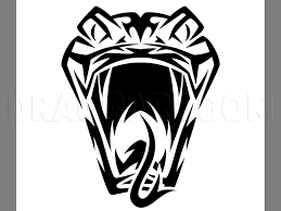 Small black and white dragon. How To Draw Tribal Snake Tattoo Step By Step Drawing Guide By Denthil45620 Dragoart Com