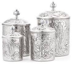 And some canisters you have might not fit the condition you have little kids like glass canisters. 4 Pc Art Nouveau Stainless Steel Canister Set Traditional Kitchen Canisters And Jars By Old Dutch Houzz