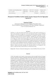 Maybe you would like to learn more about one of these? Pdf Manajemen Pendidikan Karakter Paud Terpadu Aisyiyah Nur Aini Ngampilan Yogyakarta