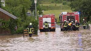 An overflowing of water onto land that is normally dry. Germany Heavy Rains And Flooding Cause Chaos News Dw 30 06 2021