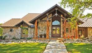 Comfortable indoor outdoor living bay house, fluid form offers owners softened outlook warm organic textures imitate limestone caves home has two storey. Texas House Plans Ranch House Designs Hill Country Homes Stone House Plans