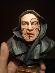 I carved this native style skull ring from antler.