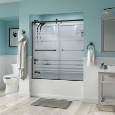 Home hardware's got you covered. Delta Shower Doors Sd3276712 Windemere Semi Frameless Contemporary Sliding Bathtub Door 60in X58 3 4in Nickel Track Amazon Com