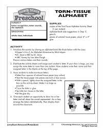 Fine motor activities for using these alphabet letters include Torn Tissue Alphabet Preschool Reading Activity Jumpstart