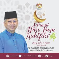 Timbalan menteri wilayah persekutuan, kementerian wilayah persekutuan, aras 4, blok b2, menara seri wilayah, presint 2, pusat pentadbiran kerajaan persekutuan, 62100 putrajaya. Informasi Wilayah Auf Twitter Selamat Menyambut Hari Raya Aidilfitri Hari Kemenangan Untuk Umat Islam Ikhlas Dari Yb Menteri Dan Timbalan Menteri Wilayah Persekutuan Ybhg Ketua Setiausaha Serta Seluruh Warga Kwp Kwpmalaysia