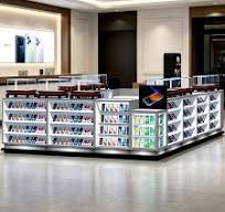 Computer and Cell Phone Store Decoration Display Cabinet Rack Glass Mobile  Phone Shop Showcase Design