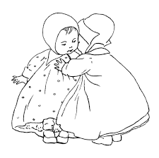 Black And White Kids Hug Clipart Here Is A Black And White Clip Art Image Of Two Baby Girls Sharing A Little Hug And A Whispered Baby Clip Art Embroidery Designs Baby Embroidery And Stitching