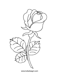 Disegno Di Una Rosa Da Colorare Fredrotgans
