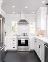 U Shaped Kitchen In White And Grey Small Kitchen Layout Swap In Kitchen Design Small U Shaped Kitchen Cabinets Kitchen Layout