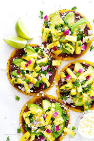 10 Minute Pineapple Black Bean Tostadas Easy Vegetarian Dinner Food Easy Vegetarian