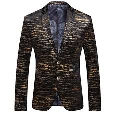 Now is the perfect time to expand your collection of stylish sports coats. 2016 New Arrival Black Blazer Men Fashion Slim Fitted Gold Striped Printed Blazer Suit Jacket Casual Two Button Sport Coat Xxxl Coats And Coatcoat Blazer Jacket Aliexpress
