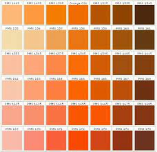 Pantone Colors In Orange Pantone Color Pantone Colour Palettes Pantone Color Chart